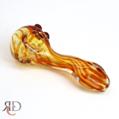 GLASS PIPE GLAT MOUTH GOLD PIPE GP7019 1CT